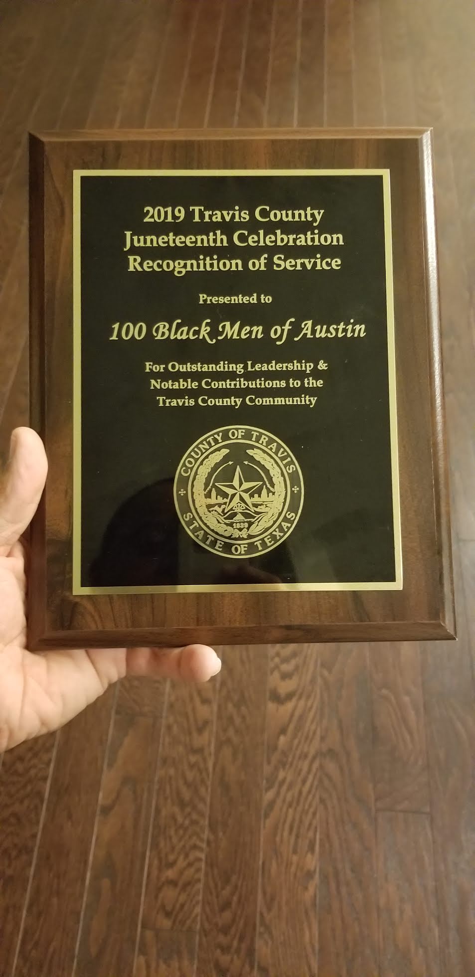 100 BMOA Receives Recognition of Service Award 100 Black